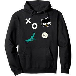 image:imageBadtz  Maru and Friends Patched Hoodie Pullover HoodieBlack