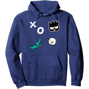 image:imageBadtz  Maru and Friends Patched Hoodie Pullover HoodieNavy Blue