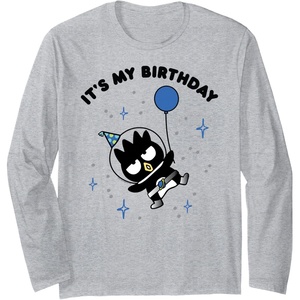 image:imageBadtzMaru Its My Birthday Long Sleeve TShirtHeather Grey