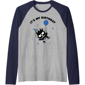 image:imageBadtzMaru Its My Birthday Raglan Baseball TeeNavy BlueAthletic Heather
