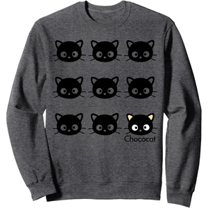 image:imageChococat Face Pattern SweatshirtDark Heather Grey