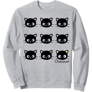 image:imageChococat Face Pattern SweatshirtHeather Grey