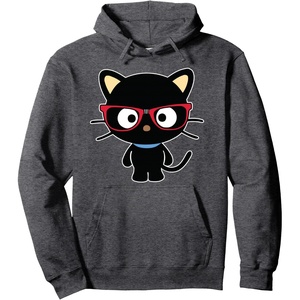 image:imageChococat Nerd Glasses Pullover HoodieDark Heather Grey