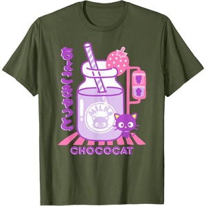 image:imageChococat Strawberry Milk TShirtOlive Green