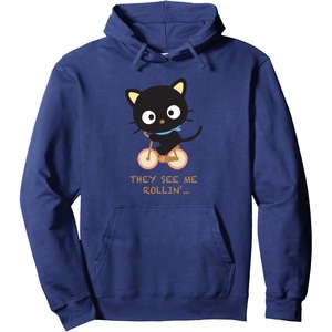 image:imageChococat They See Me Rolling Hoodie Pullover HoodieNavy Blue