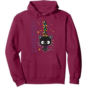 image:imageChococat and Friends Logo Hoodie Pullover HoodieBurgundy