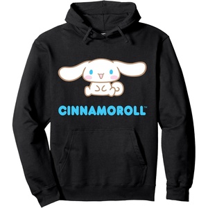 image:imageCinnamoroll Character Front and Back Pullover Hoodie SmallBlack