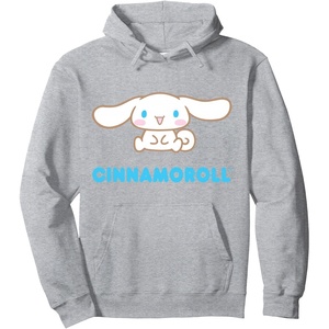 image:imageCinnamoroll Character Front and Back Pullover Hoodie SmallHeather Grey