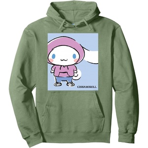 image:imageCinnamoroll Collection Streetwear Hoodie Print Pullover HoodieSage Green