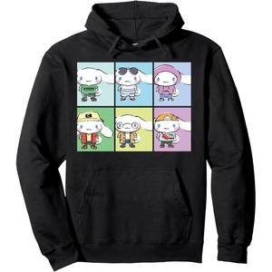 image:imageCinnamoroll Collection Streetwear Squares Pullover HoodieBlack