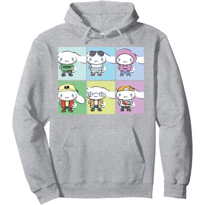 image:imageCinnamoroll Collection Streetwear Squares Pullover HoodieHeather Grey