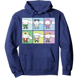 image:imageCinnamoroll Collection Streetwear Squares Pullover HoodieNavy Blue