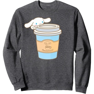 image:imageCinnamoroll Cup of Coffee To Go SweatshirtDark Heather Grey