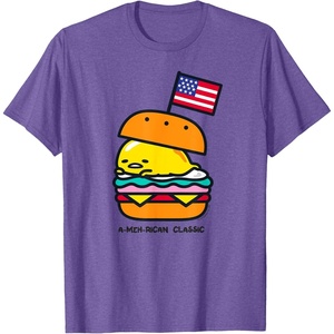 image:imageGudetama American Classic Burger Tee Shirt TShirtPurple Heather