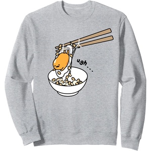 image:imageGudetama Chopsticks Ugh Sweatshirt SweatshirtHeather Grey