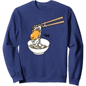 image:imageGudetama Chopsticks Ugh Sweatshirt SweatshirtNavy Blue