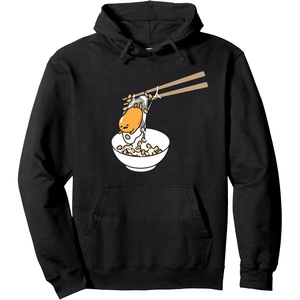 image:imageGudetama Chopsticks and Rice Bowl Hoodie Pullover HoodieBlack