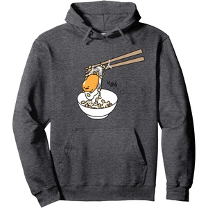 image:imageGudetama Chopsticks and Rice Bowl Hoodie Pullover HoodieDark Heather Grey
