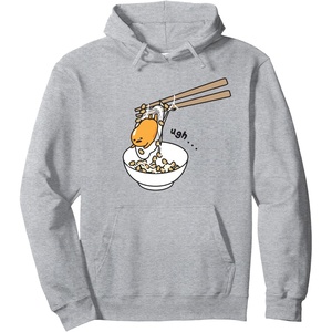 image:imageGudetama Chopsticks and Rice Bowl Hoodie Pullover HoodieHeather Grey