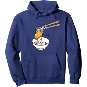 image:imageGudetama Chopsticks and Rice Bowl Hoodie Pullover HoodieNavy Blue