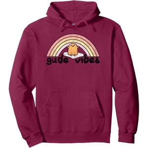 image:imageGudetama Gude Vibes Good Vibes Rainbow Pullover HoodieBurgundy