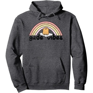 image:imageGudetama Gude Vibes Good Vibes Rainbow Pullover HoodieDark Heather Grey