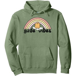 image:imageGudetama Gude Vibes Good Vibes Rainbow Pullover HoodieSage Green