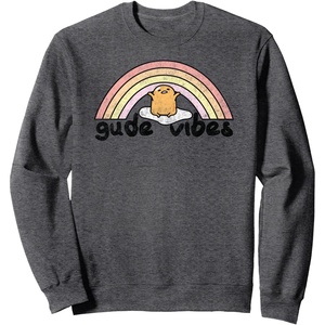 image:imageGudetama Gude Vibes Good Vibes Rainbow SweatshirtDark Heather Grey