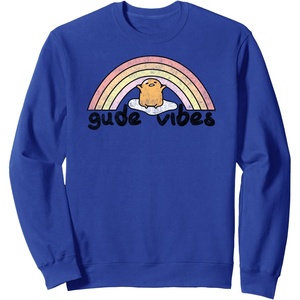 image:imageGudetama Gude Vibes Good Vibes Rainbow SweatshirtRoyal Blue