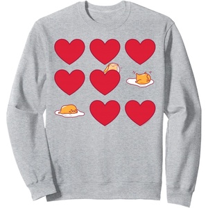 image:imageGudetama Hearts amp Eggs Valentines SweatshirtHeather Grey