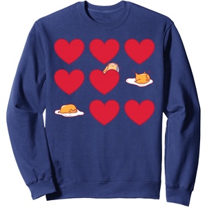 image:imageGudetama Hearts amp Eggs Valentines SweatshirtNavy Blue