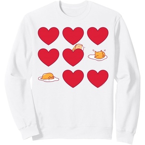 image:imageGudetama Hearts amp Eggs Valentines SweatshirtWhite