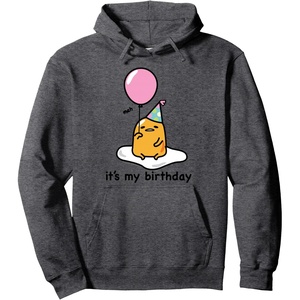 image:imageGudetama Its My Birthday Hoodie Pullover HoodieDark Heather Grey