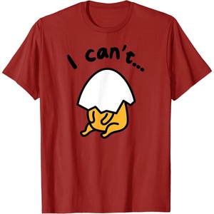 image:imageGudetama Lazy Egg I Cant Tee Shirt TShirtCranberry Red