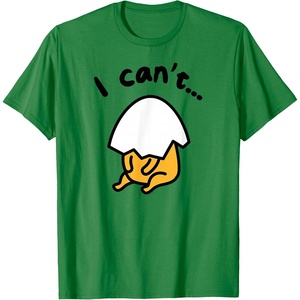 image:imageGudetama Lazy Egg I Cant Tee Shirt TShirtKelly Green