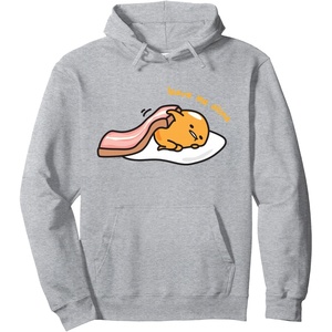 image:imageGudetama Leave Me Alone Bacon Blanket Hoodie Pullover HoodieHeather Grey