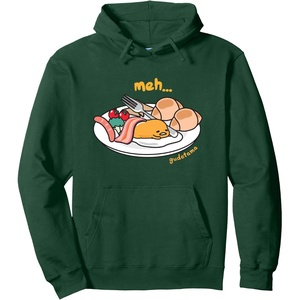 image:imageGudetama Meh Breakfast Plate Hoodie Pullover HoodieDark Green