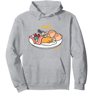image:imageGudetama Meh Breakfast Plate Hoodie Pullover HoodieHeather Grey