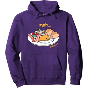 image:imageGudetama Meh Breakfast Plate Hoodie Pullover HoodiePurple