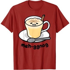 image:imageGudetama Meh Eggnog Holiday Tee Shirt TShirtCranberry Red