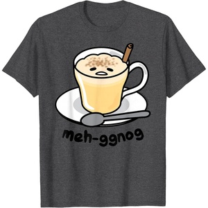 image:imageGudetama Meh Eggnog Holiday Tee Shirt TShirtDark Heather Grey