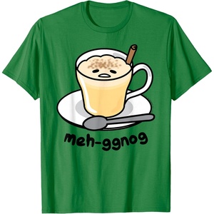 image:imageGudetama Meh Eggnog Holiday Tee Shirt TShirtKelly Green