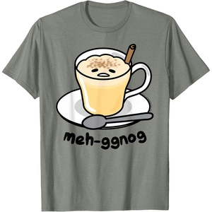 image:imageGudetama Meh Eggnog Holiday Tee Shirt TShirtOlive Heather