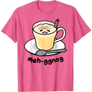 image:imageGudetama Meh Eggnog Holiday Tee Shirt TShirtPink Heather