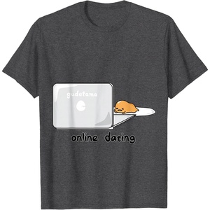 image:imageGudetama Online Dating Tee Shirt TShirtDark Heather Grey
