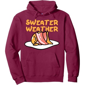 image:imageGudetama Sweater Weather Bacon Blanket Pullover HoodieBurgundy