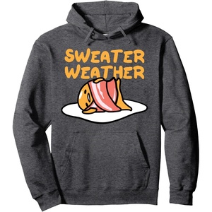 image:imageGudetama Sweater Weather Bacon Blanket Pullover HoodieDark Heather Grey