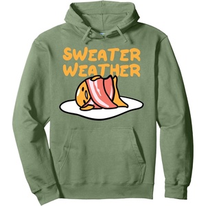 image:imageGudetama Sweater Weather Bacon Blanket Pullover HoodieSage Green