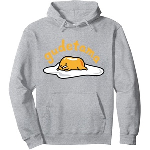 image:imageGudetama The Lazy Egg Classic Logo Hoodie Pullover HoodieHeather Grey