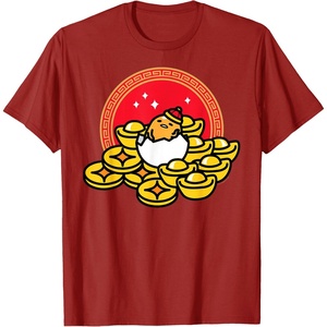 image:imageGudetama The Lazy Egg Happy Lunar New Year TShirtCranberry Red